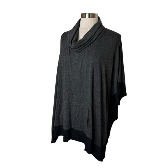 Blue Saks Fifth Avenue Gray Cowl Neck Pullover Top Women’s Size Medium - Picture 4 of 9